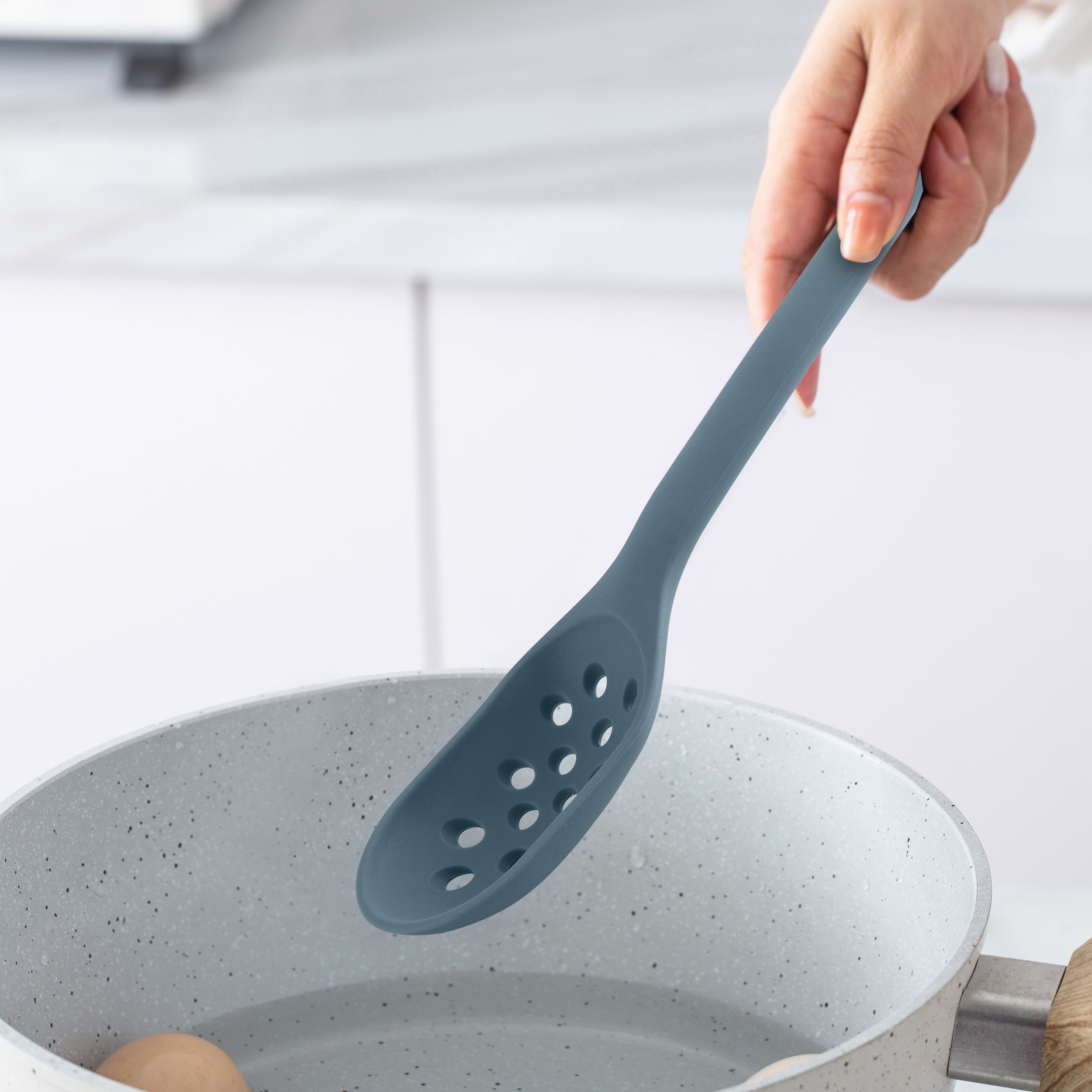 Cook With Color Blue 12 Inch Silicone Slotted Spoon