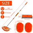 thumbnail image 3 of 62 Inch Car Wash Mop Mitt with Long Handle Chenille Microfiber Car Cleaning Brush Kit 180° Rotating Extension Pole Windshield Window Squeegee Scratch Cleaning Tool for Car RV Truck Boat, 3 of 10