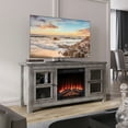 thumbnail image 2 of BELLEZE 50" Farmhouse TV Stand Entertainment Center For TVs up to 55" with 18" Fireplace - Kenton (Gray Wash), 2 of 7