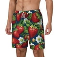 thumbnail image 2 of Gaeub Strawberry2 Mens Swim Trunks Stretch Beach Shorts Quick Dry for Men Swim Shorts Swimwear with Pockets- Large, 2 of 9