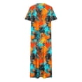 thumbnail image 4 of Ovzne Robes d'Été pour Femmes Robe pour Femme Robe Décontractée Unie Mode Manches Longues Robe à Col Longues Grande Taille Robe Maxi Manches Longues Imprimée Clearan, 4 of 6