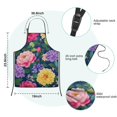 thumbnail image 7 of Pioneer Flower Floral Print Pattern Kids Aprons for Girls and Boys,Adjustable Neck Strap Toddler Aprons for Kids Cooking Baking, 7 of 7