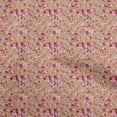 thumbnail image 1 of oneOone Polyester Spandex Light Brown Fabric Abstract Floral Dress Material Fabric Print Fabric By The Yard 56 Inch Wide, 1 of 4