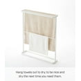 thumbnail image 2 of Yamazaki Home Bath Towel Hanger, White, Steel,  Holds towels up to 24.5" x 58", Supports 2.2 pounds, Water Resistant, 2 of 7