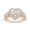 Pink, variant on 1/20 Cttw Carat Round Shape Natural White Diamond Accent Heart Frame Promise Ring In 14K Gold Over Sterling Silver (0.05 Cttw, I2-I3 Clarity)