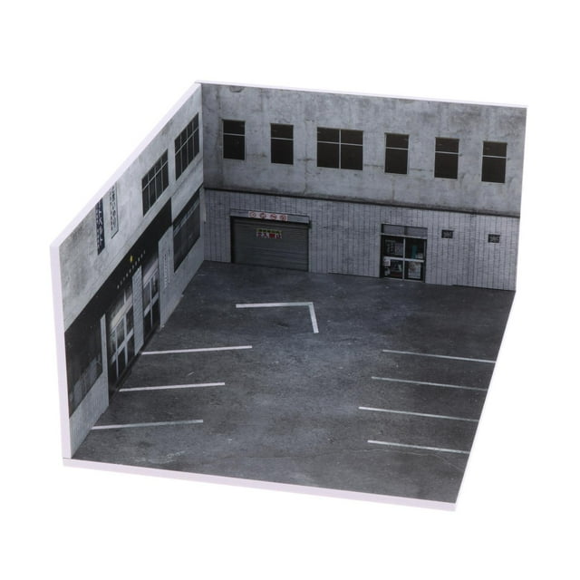 Vitrina de coche a escala 1/64, modelo de coche fundido a presión, escena de estacionamiento para coches de juguete, fondo de escritorio, decoración