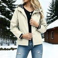 thumbnail image 7 of Cmfcve Rain Jacket for Women Waterproof Lightweight Windbreaker Jacket with Hood Packable Zipper Raincoat with Pockets M-4XL, 7 of 7