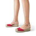 thumbnail image 6 of DREAM PAIRS Women's Espadrilles Closed Toe Ankle Strap Wedge Sandals Dressy Summer Platform Heel Sandals, 6 of 7