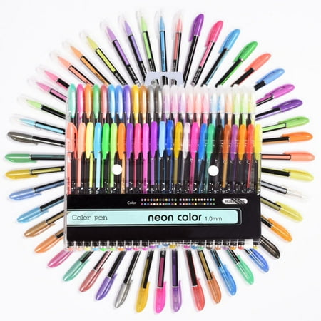 Promotional Writing Pen 48Pcs Color Gel Ink Pen Set Coloring Book Pens Drawing Painting Craft Art Writing Stationery Supplies ()