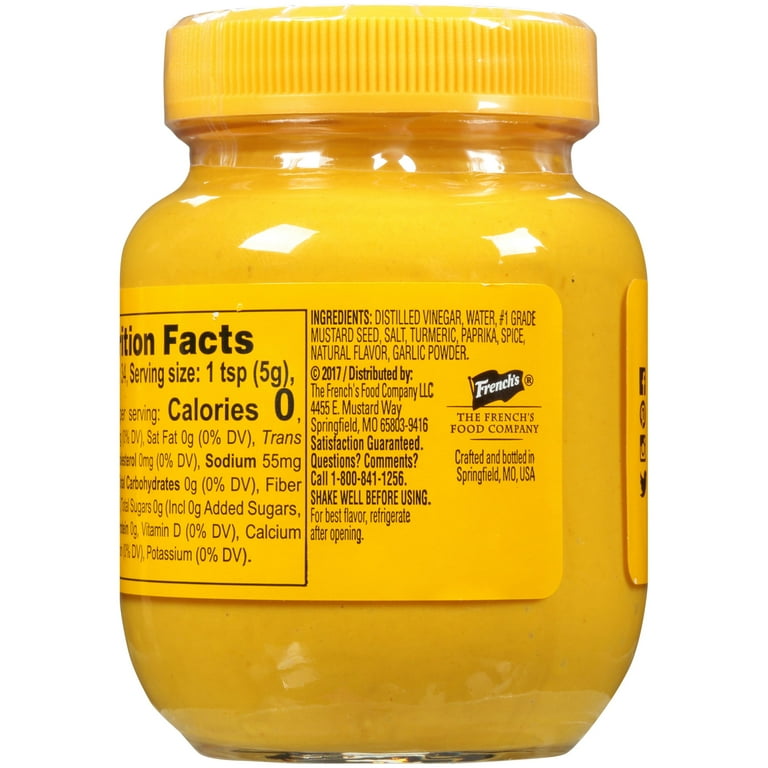 French's Classic Yellow Mustard, No Artificial Colors, 8 oz