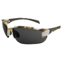 Global Vision Hercules 7 Wraparound Motorcycle Safety Sunglasses for Men  Z87.1 White Camo Frame w/Smoke Lens