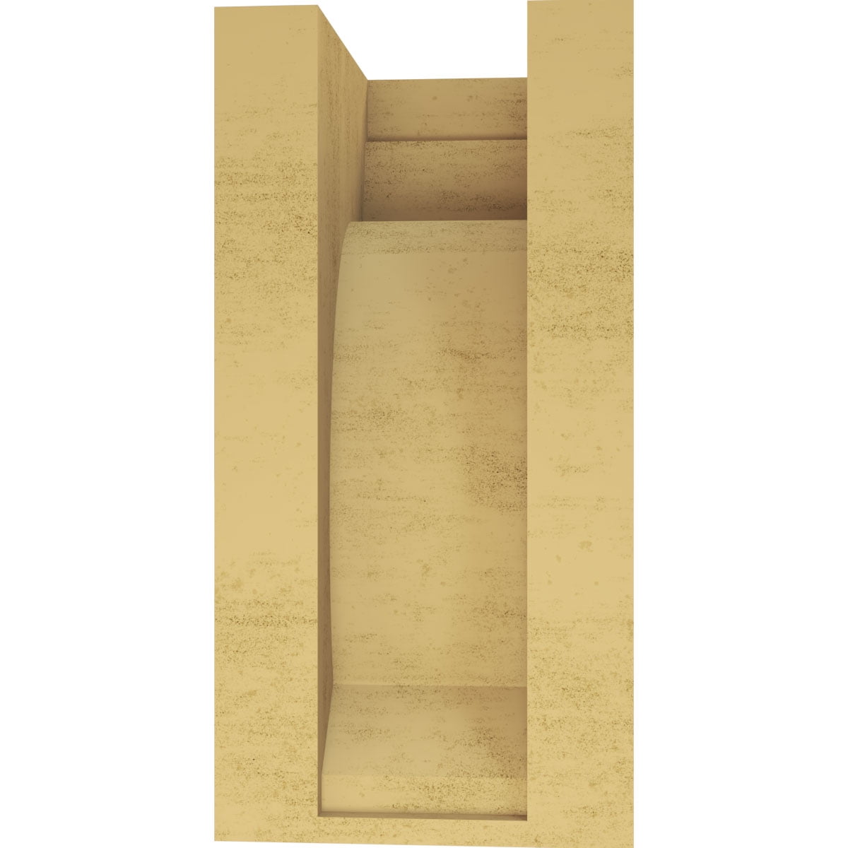 6"W x 6"D x 12"H Wide Emerson Rough Cedar Woodgrain TimberThane Corbel, Primed Tan