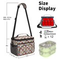 thumbnail image 6 of Lunch Box Pioneer Flower Floral Print Pattern Insulated Lunch Bag for Women Men,Medium Leakproof Lunchbox Cooler Bag Adjustable Strap,10 X 6.7 X 8 Inches, 6 of 6
