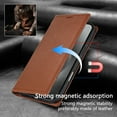 thumbnail image 6 of for iPhone 16 Wallet Case with Credit Card Holder & Cash Pocket, Luxury PU Leather RFID Blocking Folio Flip Kickstand Magnetic Clasp Protective Phone case for Women Men,Brown, 6 of 6