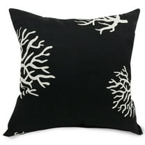 Majestic Home Goods Pillow 24x24 Coral Black
