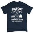 thumbnail image 5 of Bigfoot Dad T-shirt More Squatchy Funny Daddy Sasquatch Dad Joke Outdoor Camping Father's Day Gift Idea Men's Tee, 5 of 7