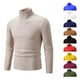 thumbnail image 3 of Suéter de otoño e invierno para hombre, suéter de cuello alto de color sólido, abrigo casual, suéter de hombre, suéter de talla grande, 3 of 5