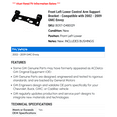 thumbnail image 2 of Front Left Lower Control Arm Support Bracket - Compatible with 2002 - 2009 GMC Envoy - AC Delco, 2 of 2