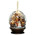 thumbnail image 2 of Christmas Snowman Globe Ornament Hanging Christmas Hanging Unique Style Snow Decoration Unique Design Christmas Style Hanging Pack/ Christmas Snowman Glass Ball Pendant Flat 5, 2 of 7