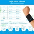 thumbnail image 2 of 2 Pairs Compression Wrist Sleeve Compression Wrist Brace Wrist Supports Wrist Wraps, Elastic Wristbands for Men Women Tennis, Tendonitis, Carpal Tunnel, 2 of 7
