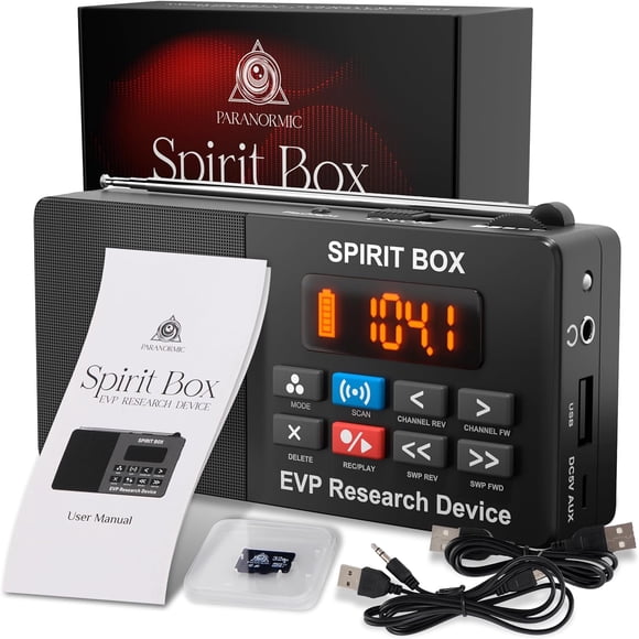 Equipo de caza de fantasmas PARANORMIC Spirit Box con linterna