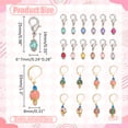 thumbnail image 2 of 2 Sets 2 Style Glass Pearl & Handmade Polymer Clay Bead Charm Locking Stitch Marker Crochet Leverback Hoop & Lobster Clasp Charm Mixed Color, 2 of 6