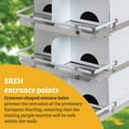 thumbnail image 5 of Birds Choice Small 2-Level, 8-Room Purple Martin Bird House with Starling-Resistant Entrances, White/Grey - Unassembled, 5 of 13