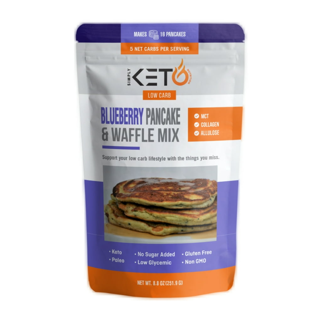 Simply Keto Nutrition Low Carb, Keto Blueberry Pancake Mix With No
