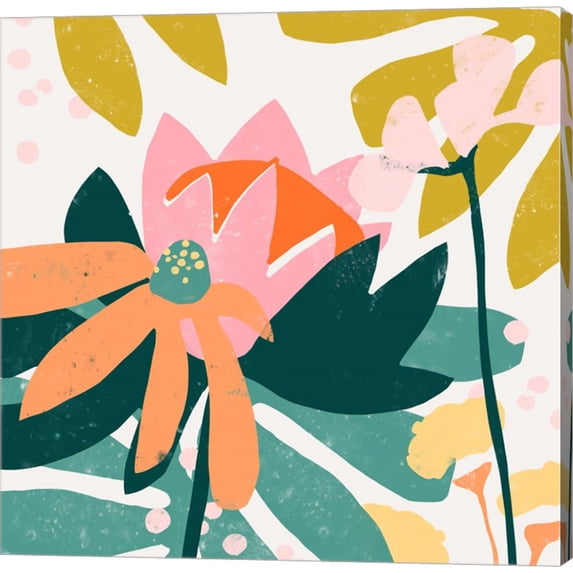 Cut Paper Garden II by June Erica Vess, Canvas Wall Art, 12W x 12H