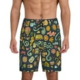 thumbnail image 2 of Picia Colorful Hippie Pajama Shorts for Men, Men's Pajama Bottoms, Sleepwear,Short Pajama Pants-Medium, 2 of 9