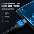 thumbnail image 4 of USB C to USB C Cable, 3-Pack Braided 100W Fast Charging Cable [3.3FT+6.6FT+10FT], Type C Charger Cord for iPhone 17 16 15, Samsung S26 S25 Ultra, MacBook, iPad and More, 4 of 9