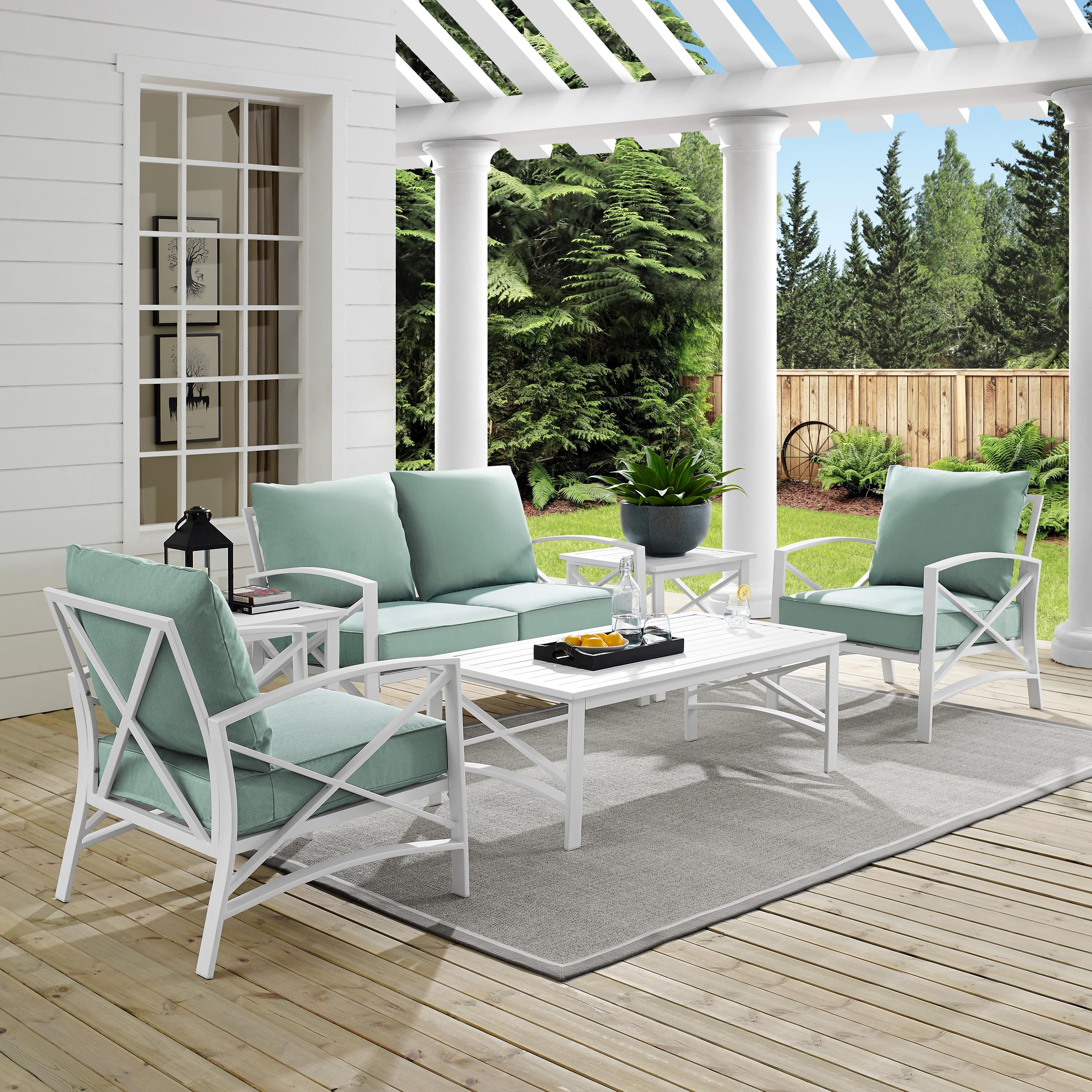 Crosley Kaplan 6Pc Outdoor Conversation Set- Loveseat, 2 Chairs, 2 Side Tables, Coffee Table - image 3 of 6