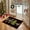 black, variant on Christmas Absorbent Floor Mat for Kitchen and Bathroom | Non-Slip Entryway and Indoor Doormat | Decorative Holiday Rug for Living Room, Bedroom, and Doorway | Soft Polyester Home Mat