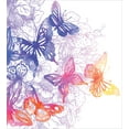 thumbnail image 3 of Watercolor Duvet Cover Set, Composition with Flying Butterflies Flourishing Flowers, Decorative 3 Piece Bedding Set with 2 Pillow Shams, King Size, Violet Blue Orange Pink, by Ambesonne, 3 of 3