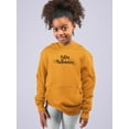 thumbnail image 2 of Happy Halloween Creepy Style Hoodie Juniors -Image by Shutterstock,  Large, 2 of 4