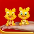 thumbnail image 4 of Ksopiavobs 1 Piece Dragon Statue Tabletop Ornament 2024 Chinese New Year Dragon Shaking Head Mascots for Car Home Desktop Decoration Spring Festival Zodiac Blessing Souvenir Gift (Style 2), 4 of 7