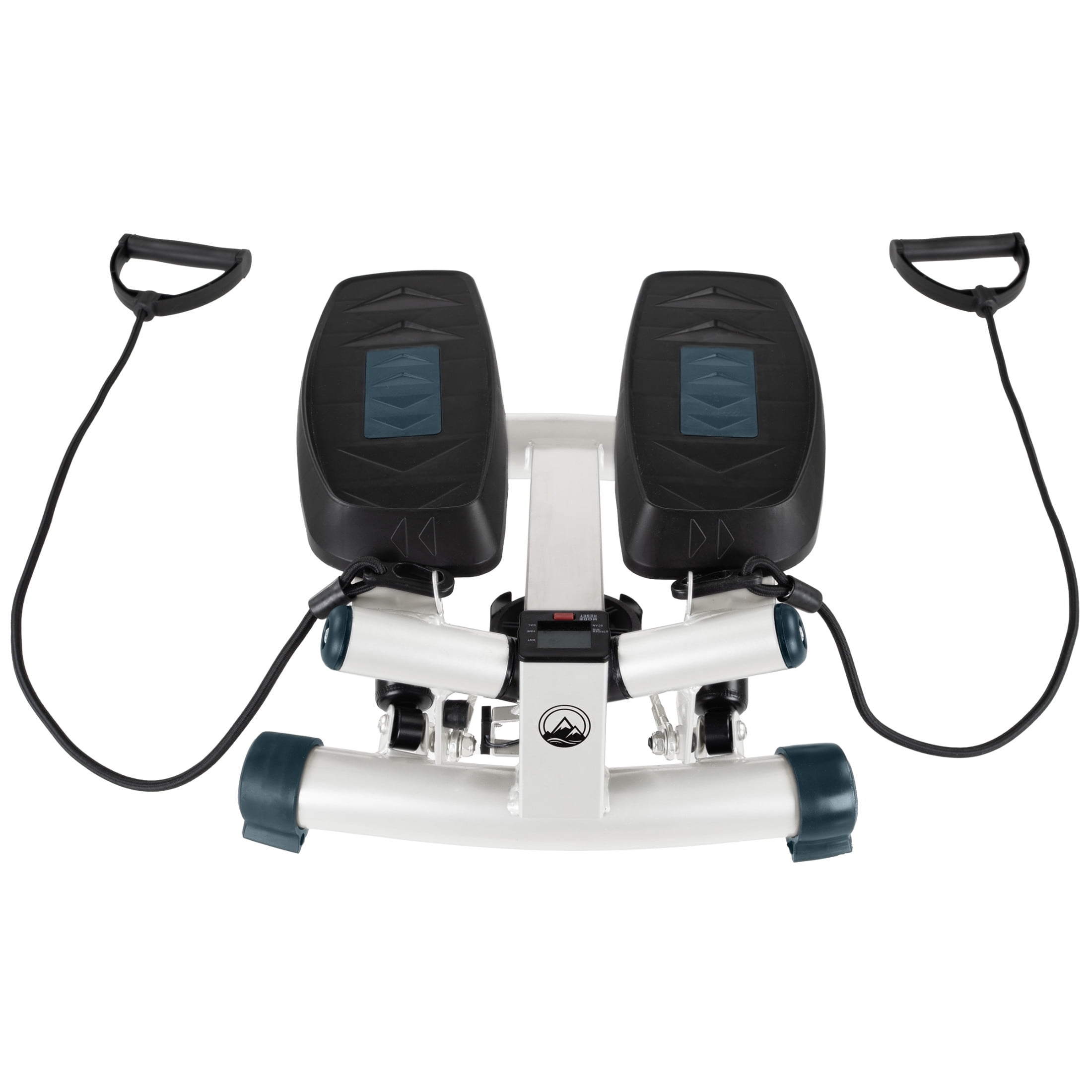 Wakeman Portable Stair Stepper Exercise Machine with Resistance Band, White