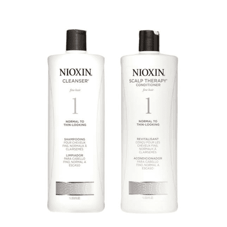 Nioxin System 1 Cleanser & Scalp Therapy Conditioner Duo, 33.8 Oz