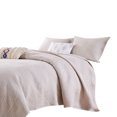 thumbnail image 2 of 3 Piece Microfiber Full Size Quilt Set with Geometric Print, Cream - Saltoro Sherpi, 2 of 6