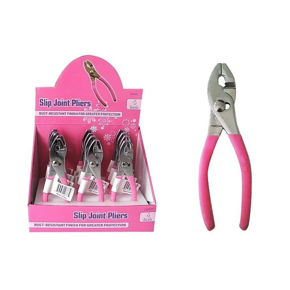 Diamond Visions Max Force 2220877 Pink Slip Joint Pliers 6 Inch MultiPack 2 Slip Joint Pliers
