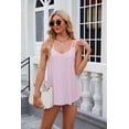 thumbnail image 6 of Walma90s Women Eyelet Embroidery Tank Tops Summer Casual Crew Neck Sleeveless Camisole Shirts, 6 of 9