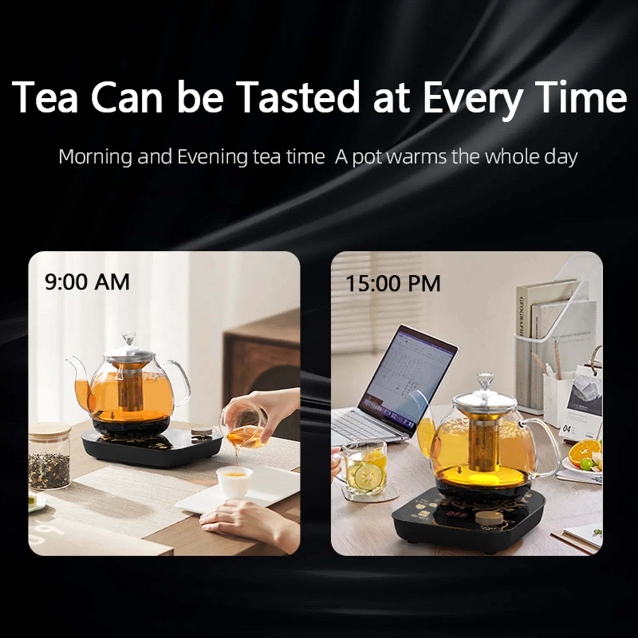 Multi-functional Transparent Teapot, Integrated Boiling and Brewing Electric Kettle, Quick Heating, with Stainless Steel Filter Screen, Suitable for Tea Rooms, Kitchens, and Offices.