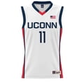 thumbnail image 2 of Youth GameDay Greats Lou Lopez-Senechal White UConn Huskies Lightweight Basketball Alumni Jersey, 2 of 4