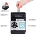 thumbnail image 2 of Hucha con contraseña, banco de dinero electrónico digital, mini cajero automático, juguetes para guardar monedas, regalos de cumpleaños para niños, negro, 2 of 5