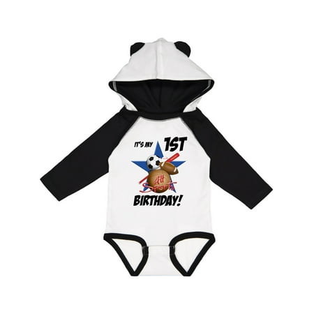

Inktastic 1st Birthday All Stars Gift Baby Boy Long Sleeve Bodysuit