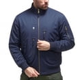 thumbnail image 2 of Yuaguia Men's Baseball Jacket, Tactical Flight Bomber Windbreaker Jacket, Stand Collar Outerwear, Military Style Casual Spring Coat for Outdoor Sports, Hiking, and Everyday Wear, Blue 3XL, 2 of 6