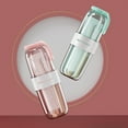 thumbnail image 6 of Luxury Transparent Pink Plastic Travel Toothbrush Holder Case with Cover, Portable Travel Toothbrush Cup, Storage Container for School Camping Business Trip Bathroom, 6 of 9