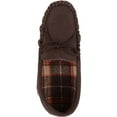 thumbnail image 6 of SNUGRUGS Rupert Mens Suede Moccasin Slippers with Cotton Inner and Suede Sole - Dark Brown - US 14, 6 of 7