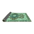 thumbnail image 2 of Ahgly Company Indoor Square Abstract Turquoise Blue Modern Area Rugs, 6' Square, 2 of 4