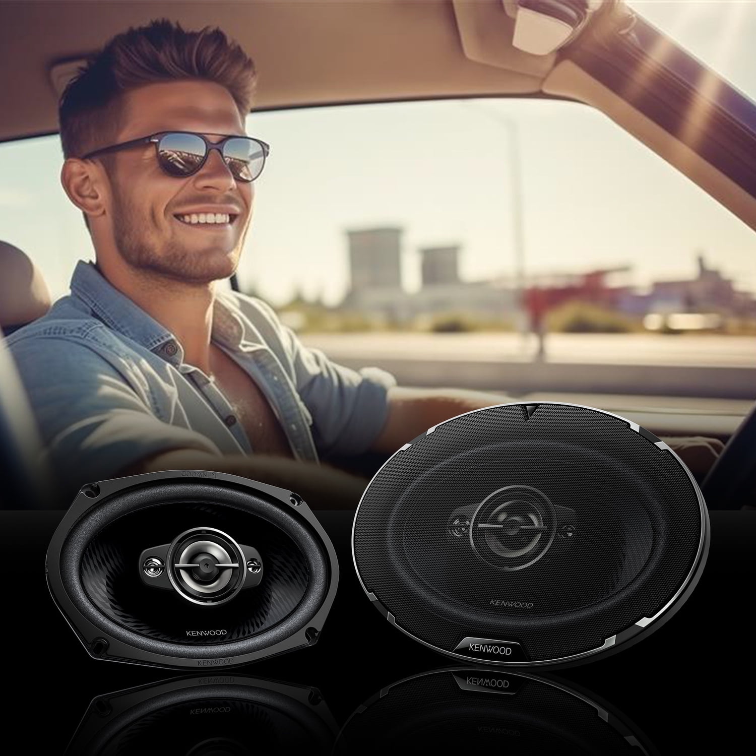 KENWOOD RS Series KFC-6988RS 6 x 9 Inch 670 Watt Max Power 4 Way Full Range Speakers Black, 2 Pack
